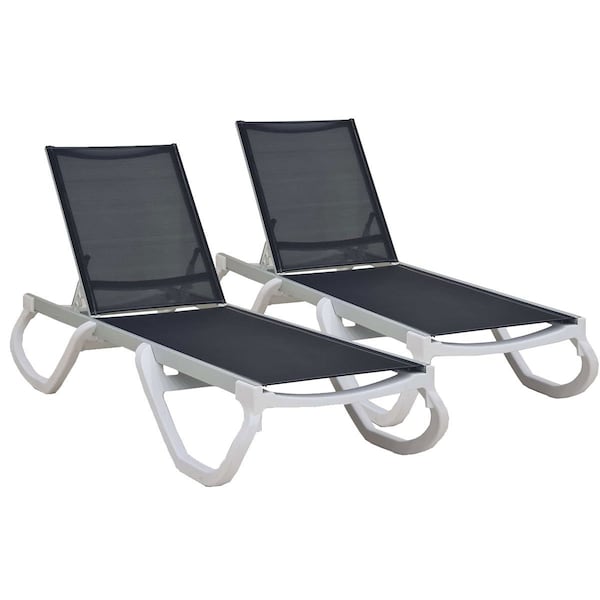 Rainbow Outdoor Panama Set of 2 Chaise Loungers-Anthracite RBO-PANAMA-ANT-CL-SET2 - main